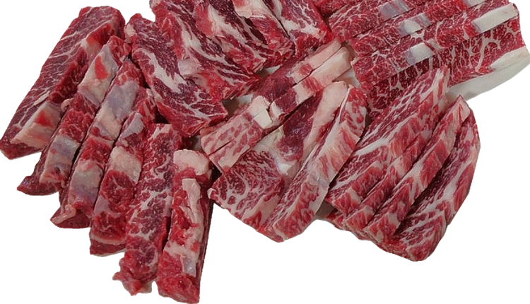 Viele Stücke Fleisch, die erst freigegeben werden müssen, ehe sie verkauft werden dürfen